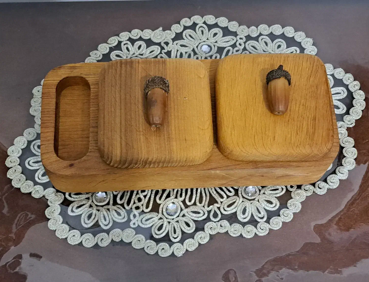 ظرف چوبی زیبا|ظروف سرو و پذیرایی|ورامین, ورامین|دیوار