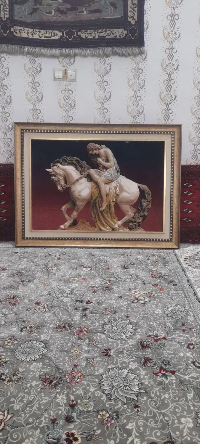 یک عدد تابلو فرش ماشینی|تابلو فرش|مشهد, طلاب|دیوار