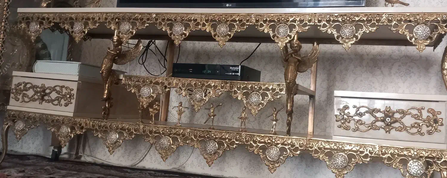 زیر تلویزنی برنز|بوفه، ویترین، کنسول|کرمانشاه, |دیوار