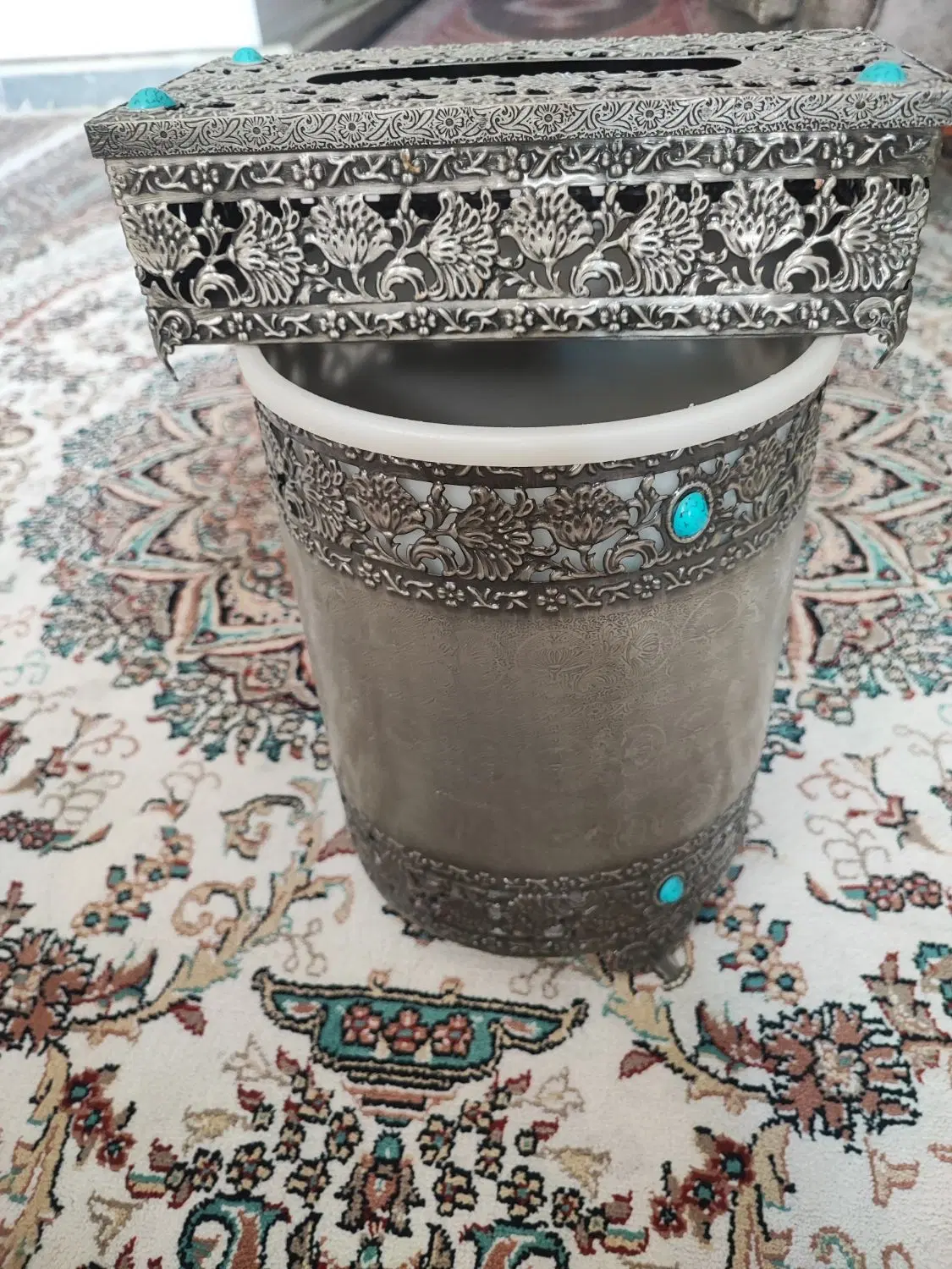 ست سطل آشغال و دستمال کاغذی|صنایع دستی و سایر لوازم تزئینی|تبریز, |دیوار