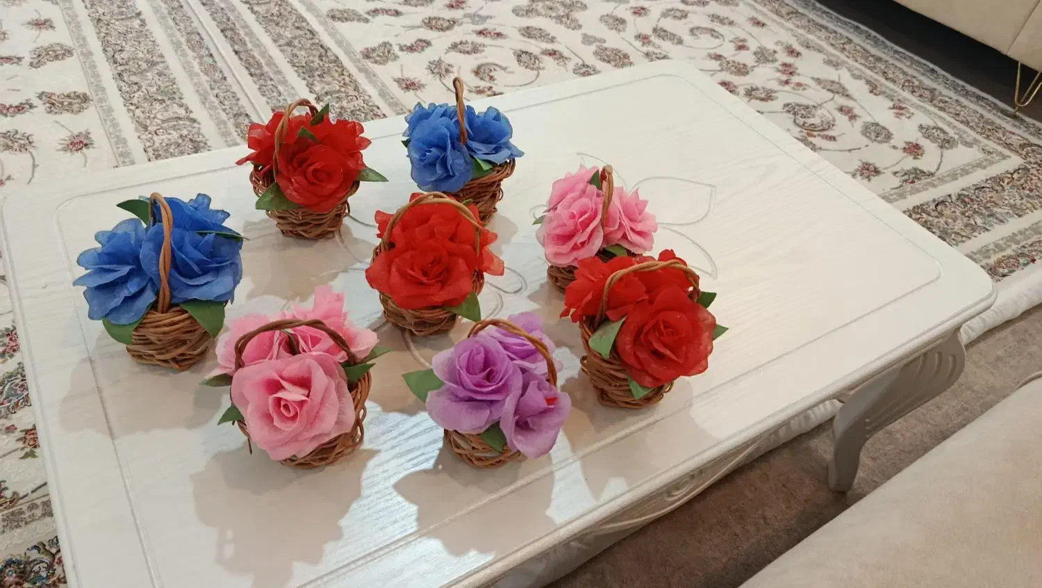 سبد گل تزینی رومیزی|صنایع دستی و سایر لوازم تزئینی|مریوان, |دیوار