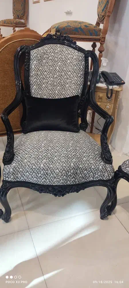 مبلمان 9نفره کلاسیک چوب راش پارچه ترک|مبلمان خانگی و میز عسلی|داراب, |دیوار