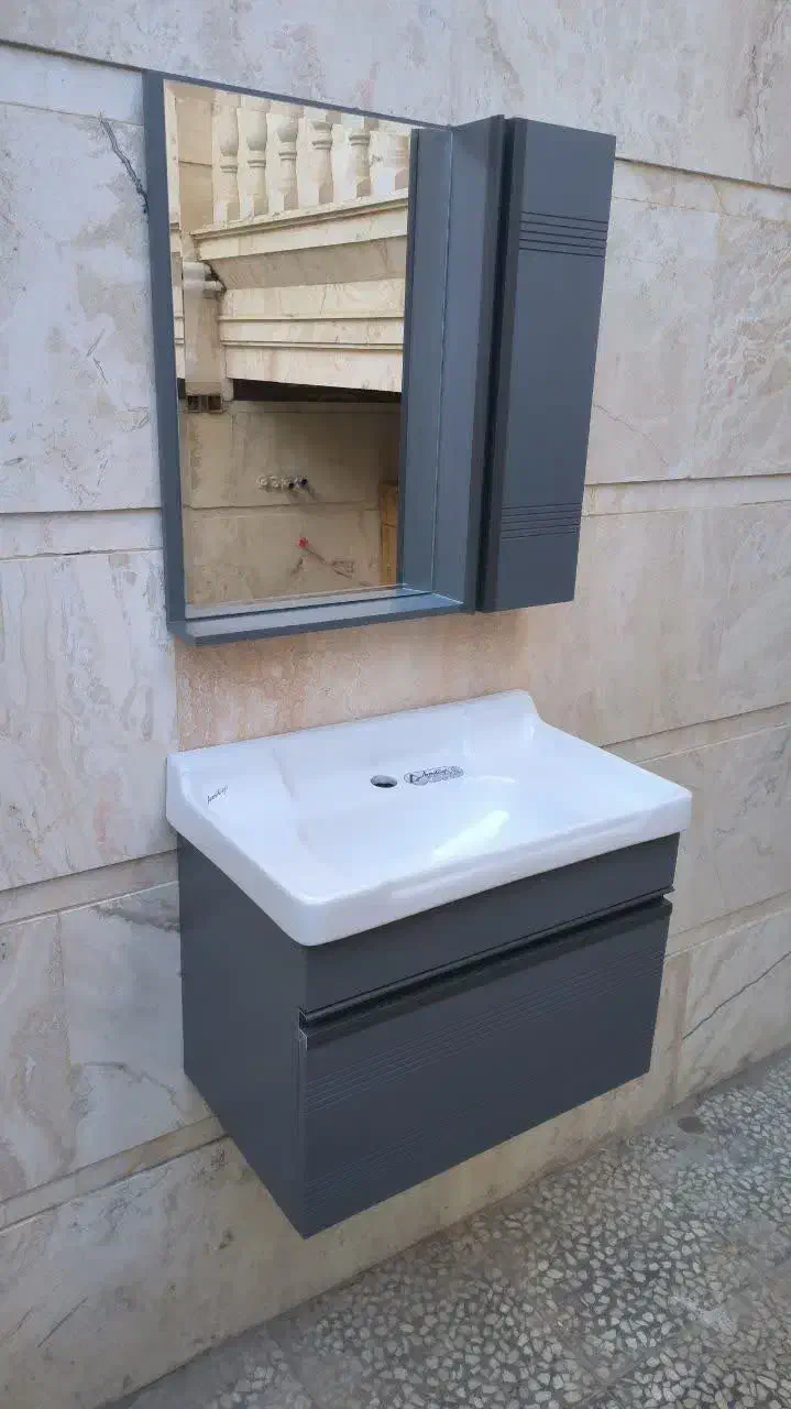 روشویی کابینتی تمام pvcست کامل تولیدی|لوازم سرویس بهداشتی|یزد, |دیوار