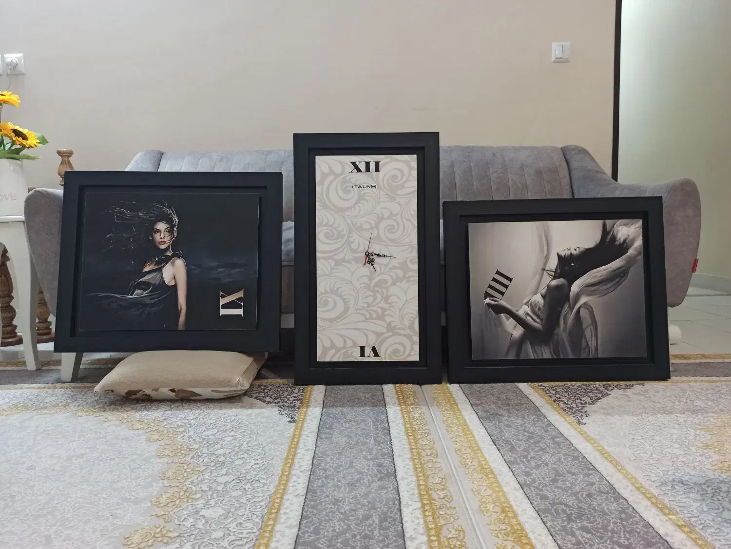 ساعت دیواری تابلو ۳ تیکه|ساعت دیواری و تزئینی|کرج, حسن آباد|دیوار