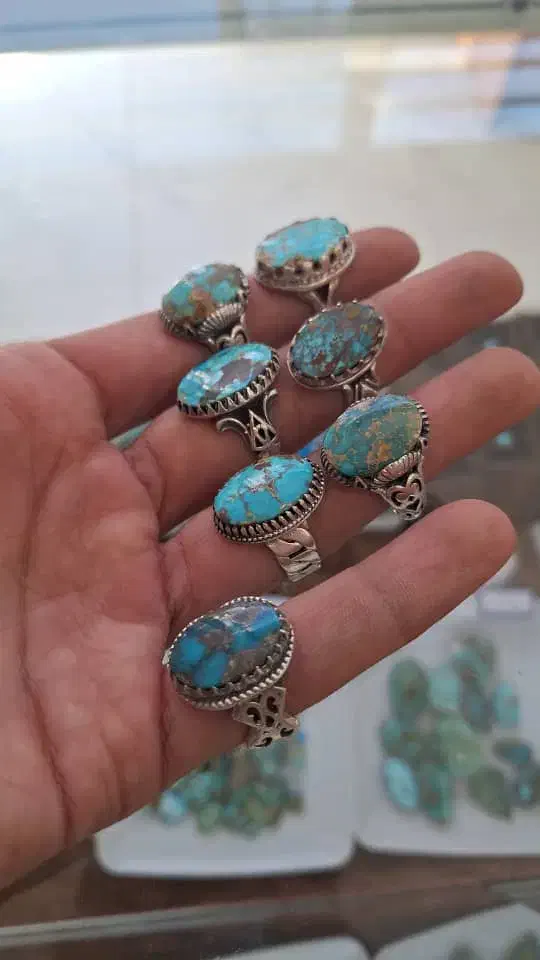 انگشتر فیروزه رکاب نقره|جواهرات|نیشابور, فردوس شمالی|دیوار