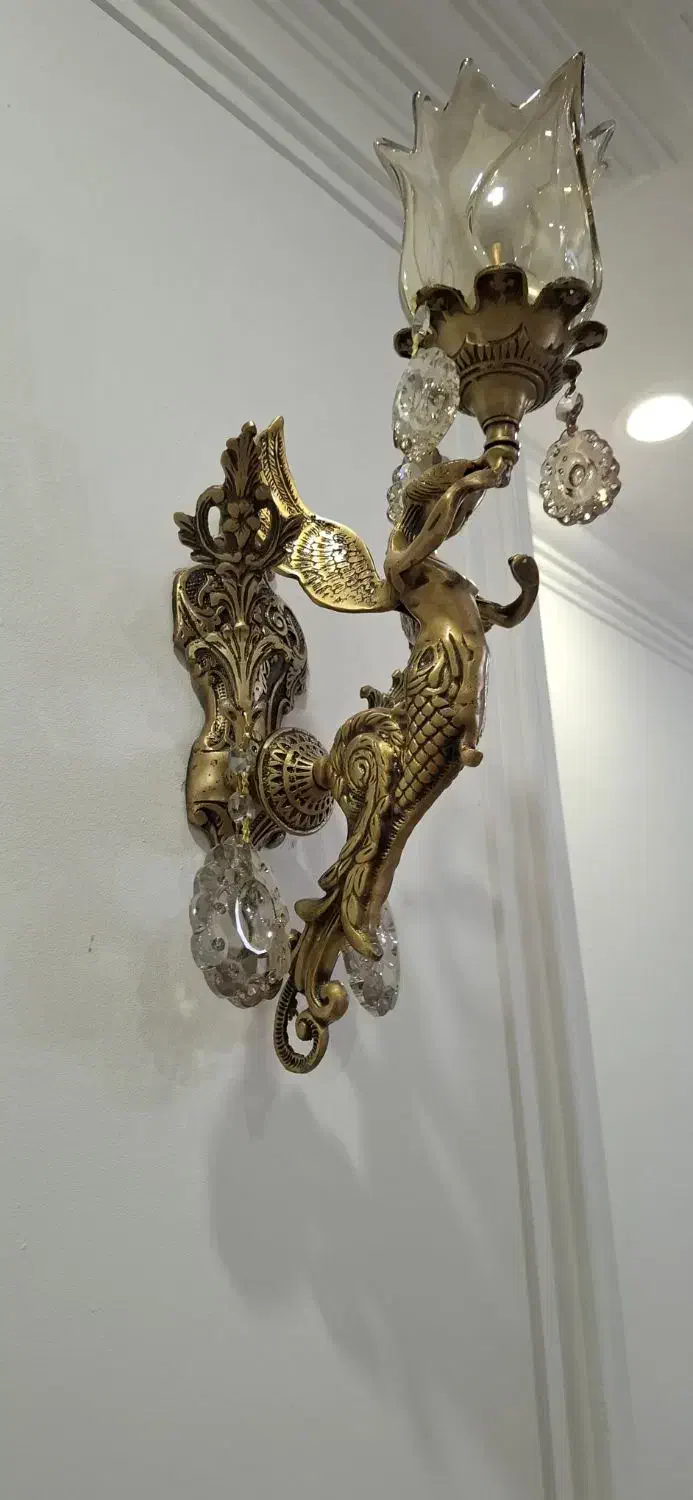 دیوارکوب برنز فرشته|لوستر و چراغ آویز|اسلام‌شهر, شهرک مفیدی|دیوار