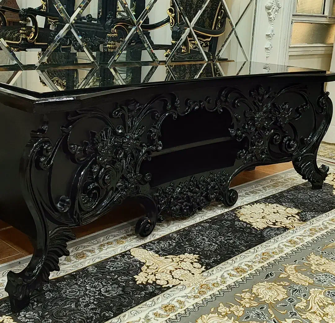 میز تی وی مشکی براق|میز تلویزیون|ماهدشت, |دیوار