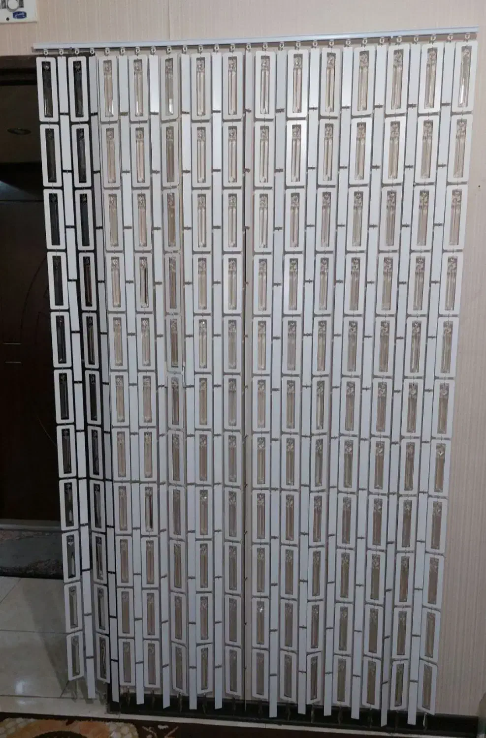 پرده چوب و کریستال|پرده، رانر، رومیزی|فولادشهر, C3|دیوار