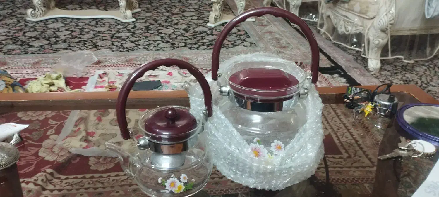 کتری تک پیرکس و یک کتری قوری پیرکس|قوری، کتری، قهوه‌ساز دستی|گلبهار, شهر جدید گلبهار|دیوار