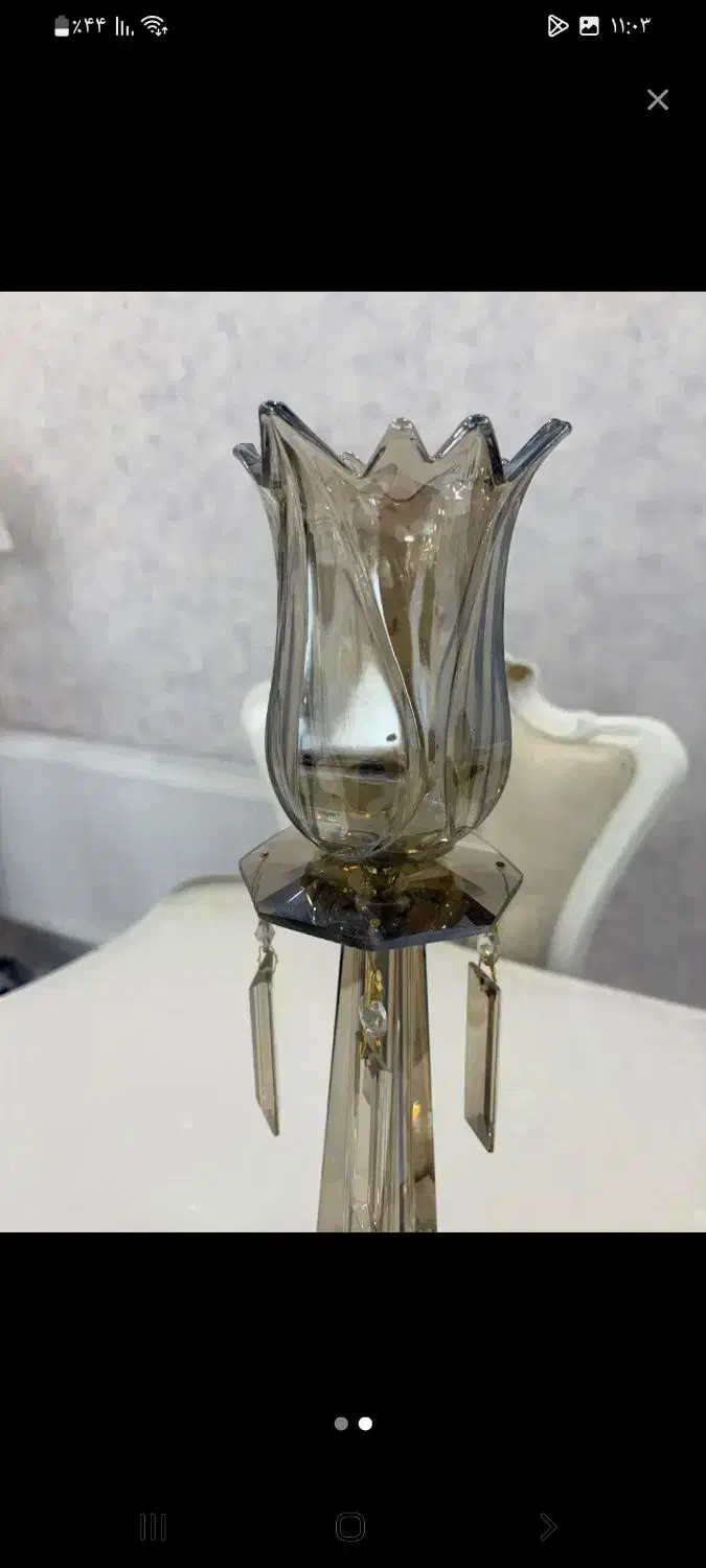 شمعدانی شانپاینی|لوستر و چراغ آویز|میانه, |دیوار