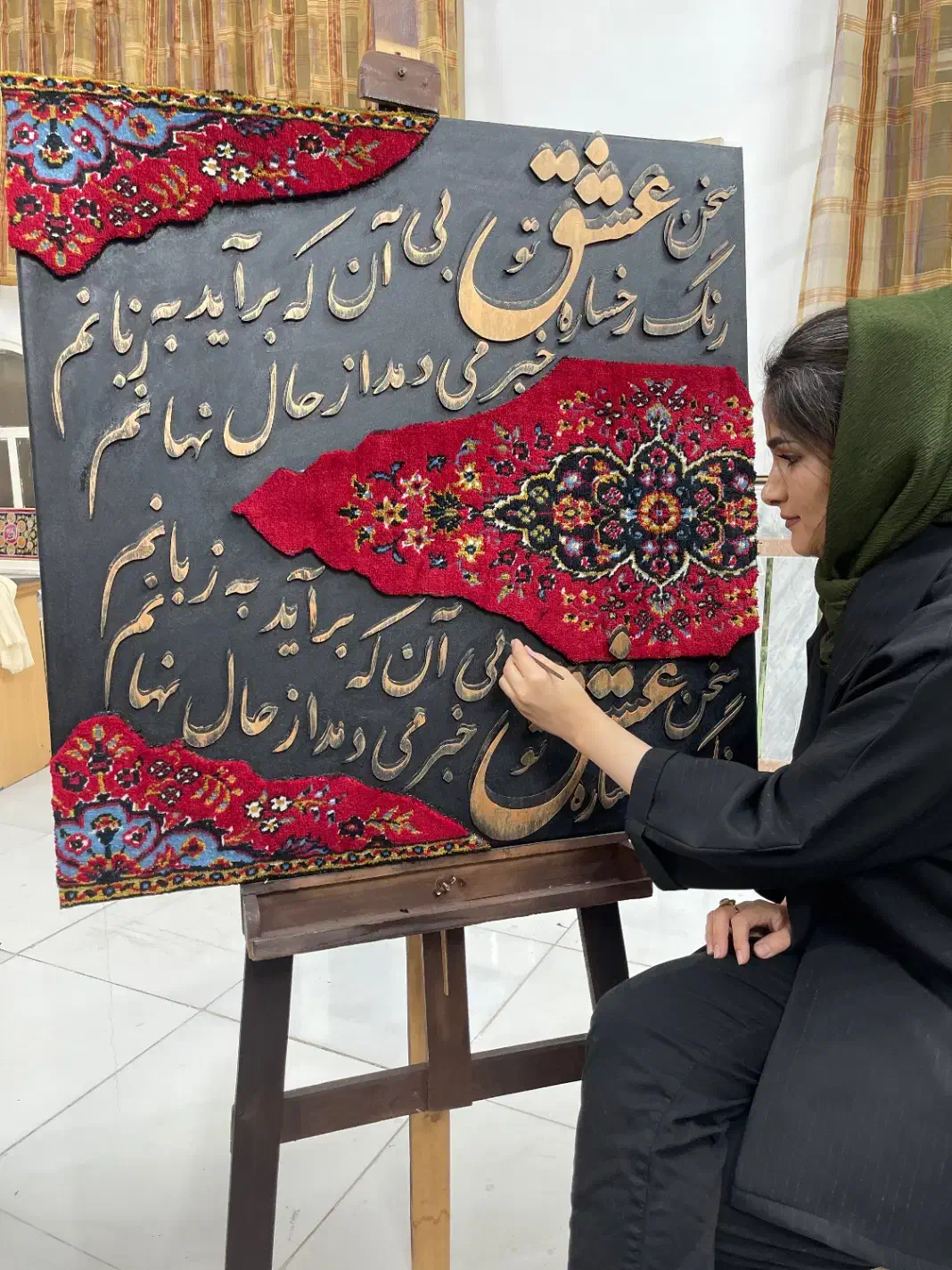 نقاشی،چهره،کاردست|تابلو، نقاشی، عکس|قم, زنبیل آباد|دیوار