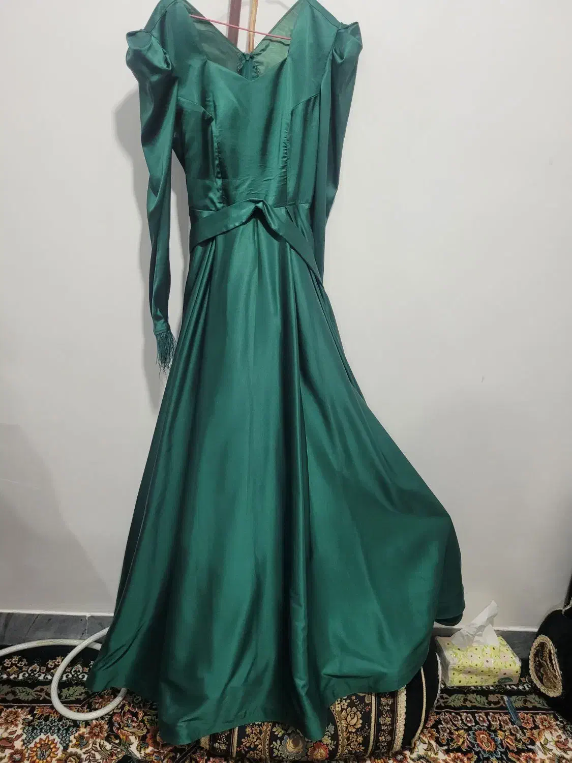 لباس مجلسی بسیارزیبا رنگ سبز|لباس|دوگنبدان, |دیوار