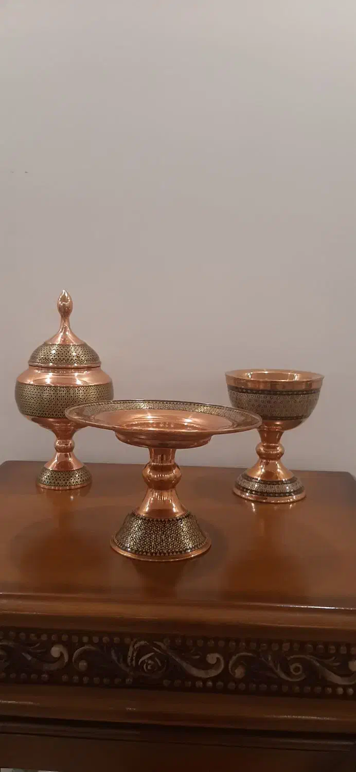 ظروف مس خاتم کاری|کلکسیون اشیاء عتیقه|هشتگرد, فاز ۱ مهستان|دیوار