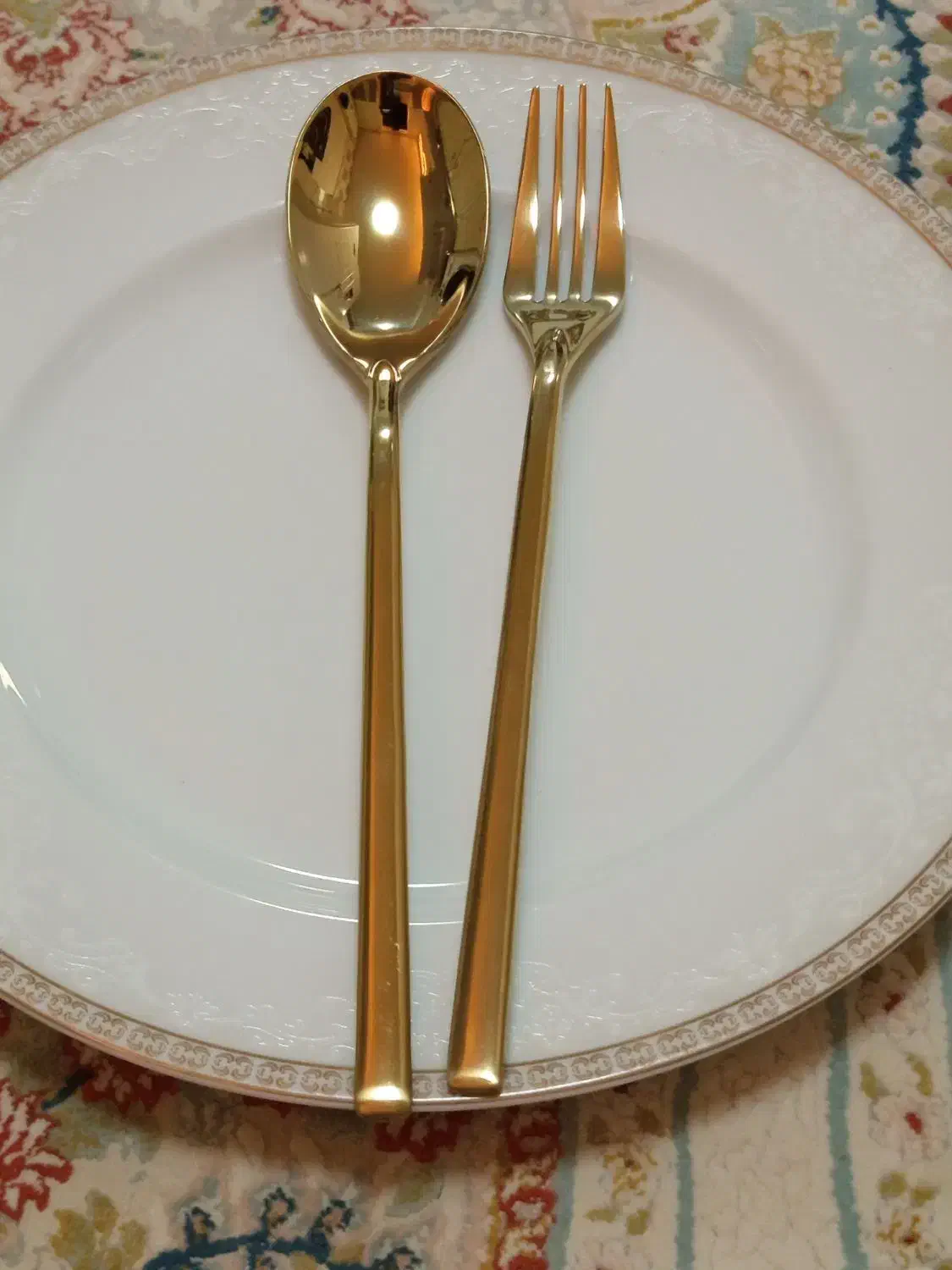 قاشق چنگال طلایی|ظروف سرو و پذیرایی|هشتگرد, شهرک بعثت|دیوار