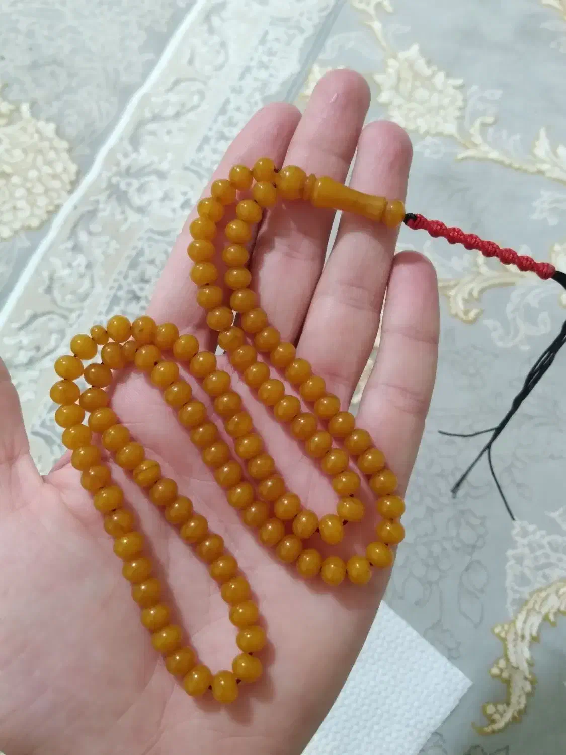 تسبیح کهربای تراش ناصر بدون مهر|جواهرات|اسلامآباد غرب, |دیوار