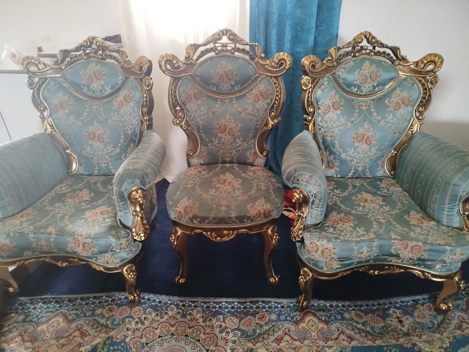 مبل ۹نفر سلطنتی|مبلمان خانگی و میز عسلی|جم, |دیوار