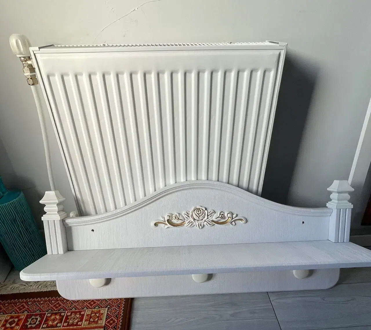 دراور با آینه و یک عدد شلف برند ساحل چوب مدل لیدی|تخت و سرویس خواب|ساری, |دیوار