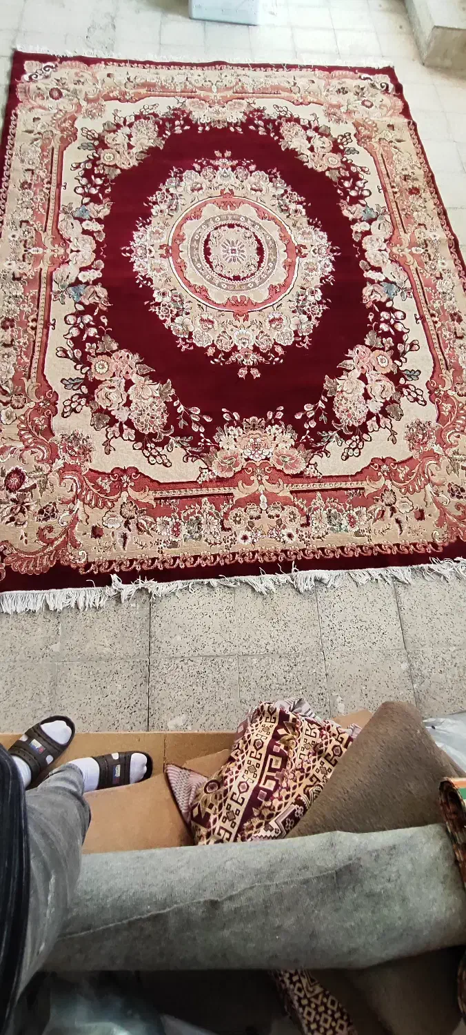 فرش زرشکی 9 متری|فرش|سلماس, |دیوار