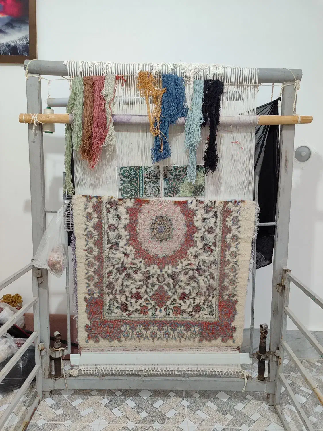 قالی|فرش|آبیک, |دیوار