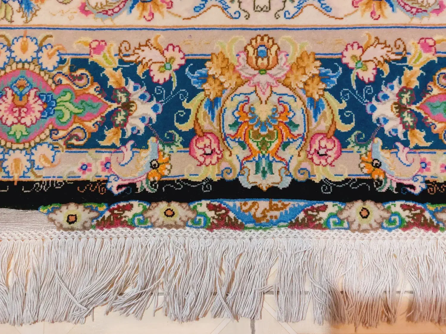زرع ونیم دستباف تبریز خطیبی گل ابریشم افت قیمت کرد|فرش|تهران, بازار|دیوار