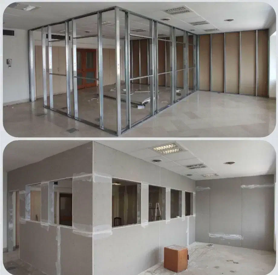 کناف تایل سقف کاذب کلیک دیوار جداکننده پیش ساخته|خدمات پیشه و مهارت|یزد, |دیوار