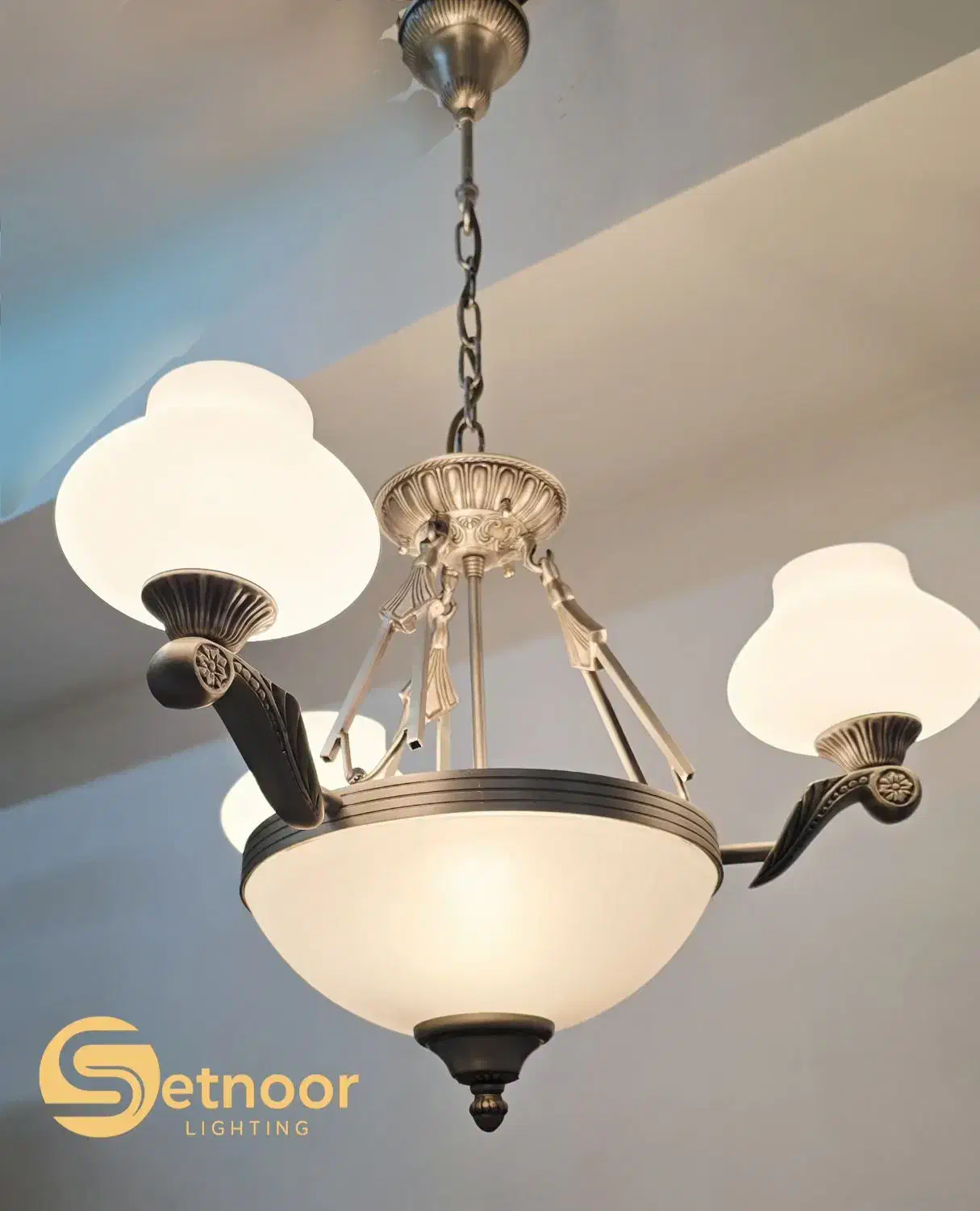 ۲ جفت لوستر برنز مجلل ۳شاخه (از هر مدل ۲ عددموجود)|لوستر و چراغ آویز|تهران, اقدسیه|دیوار