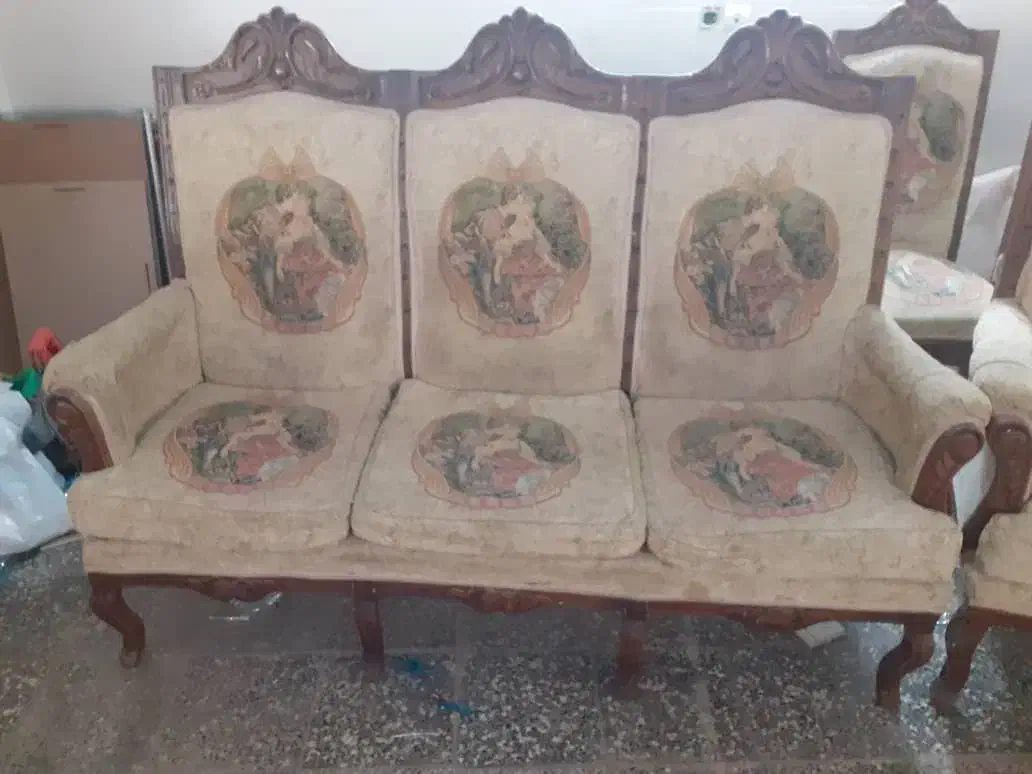 یک دست مبل سلطنتی 9 نفره|مبلمان خانگی و میز عسلی|شیراز, شهرک بزین|دیوار