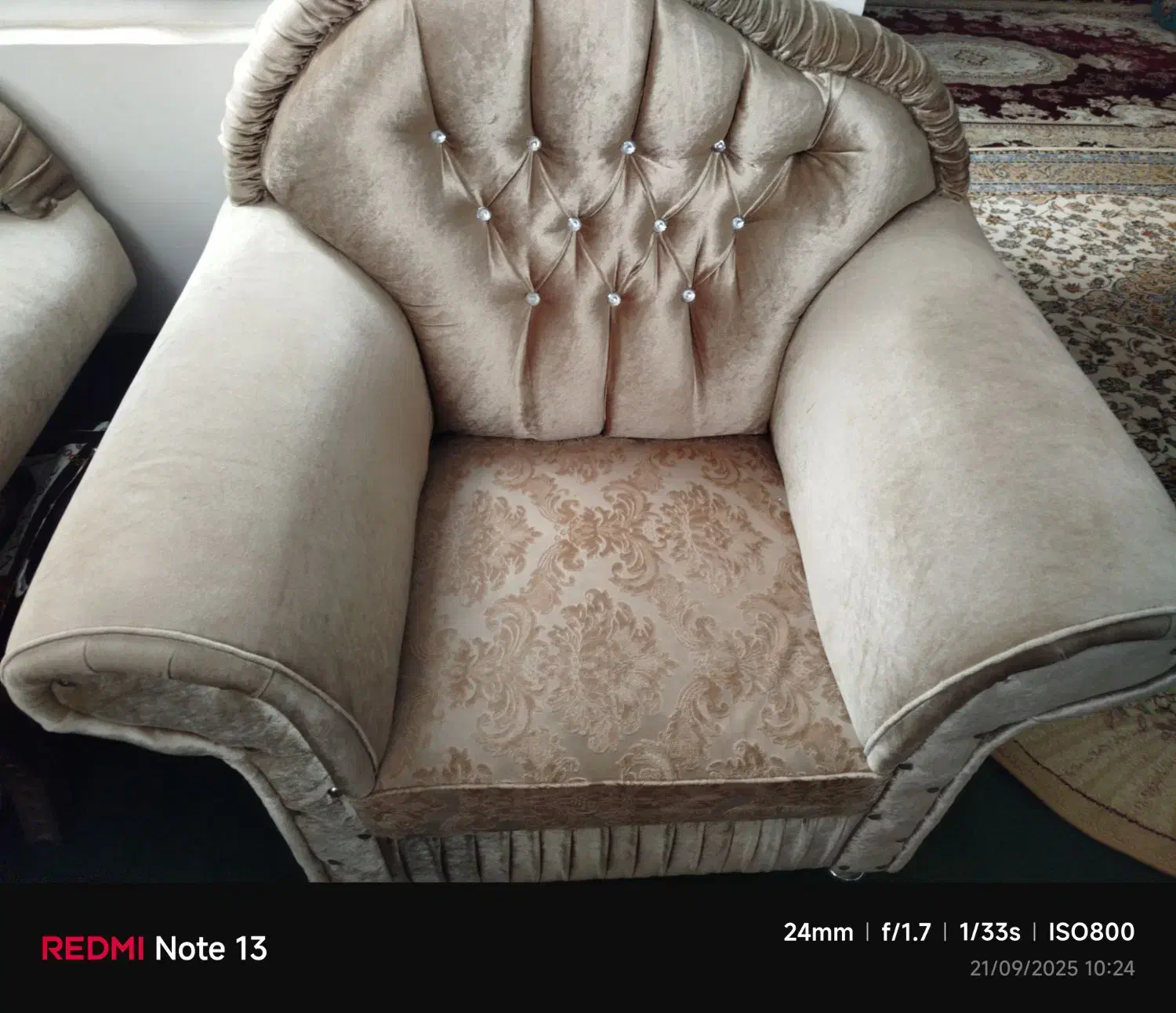 مبل راحتی مخملی|مبلمان خانگی و میز عسلی|سلماس, |دیوار