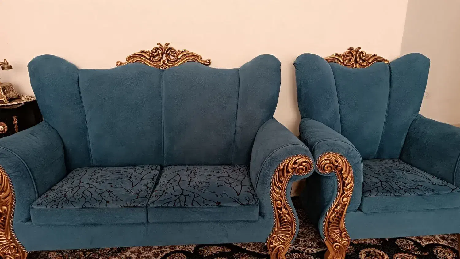 یک دست مبل هفت در حد نو|مبلمان خانگی و میز عسلی|فردوس (خراسان), |دیوار