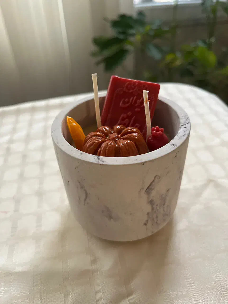 شمع جار شب یلدا|صنایع دستی و سایر لوازم تزئینی|رشت, کاکتوس|دیوار