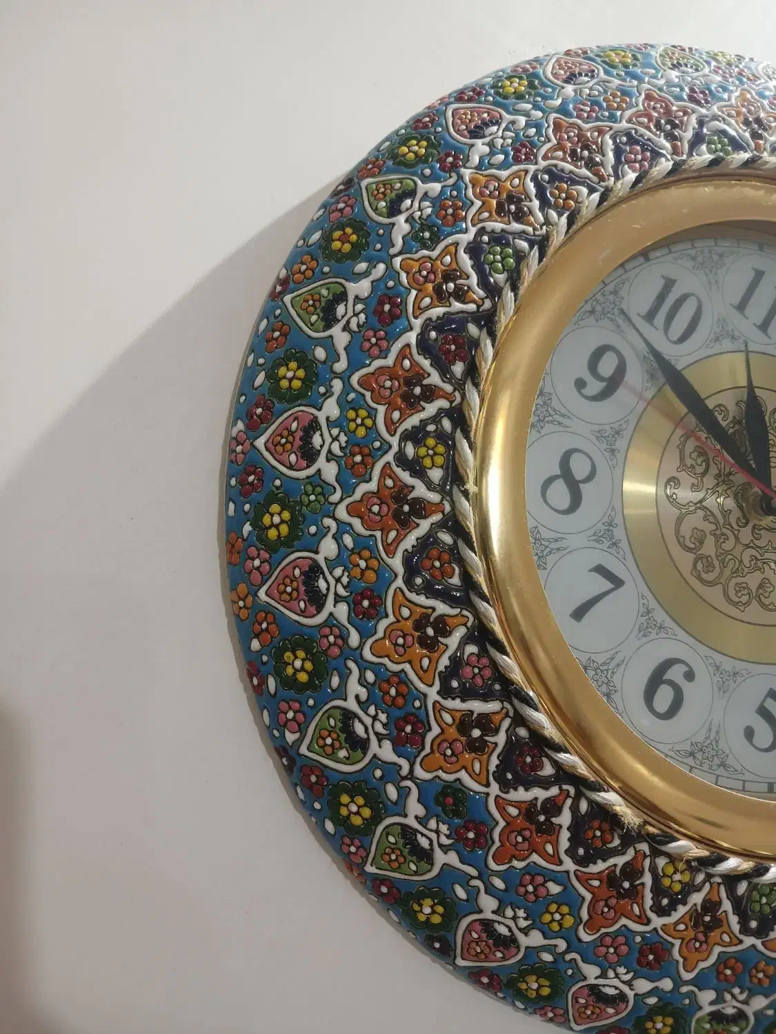 ساعت دیواری مینا کاری کار دست|ساعت دیواری و تزئینی|همدان, |دیوار