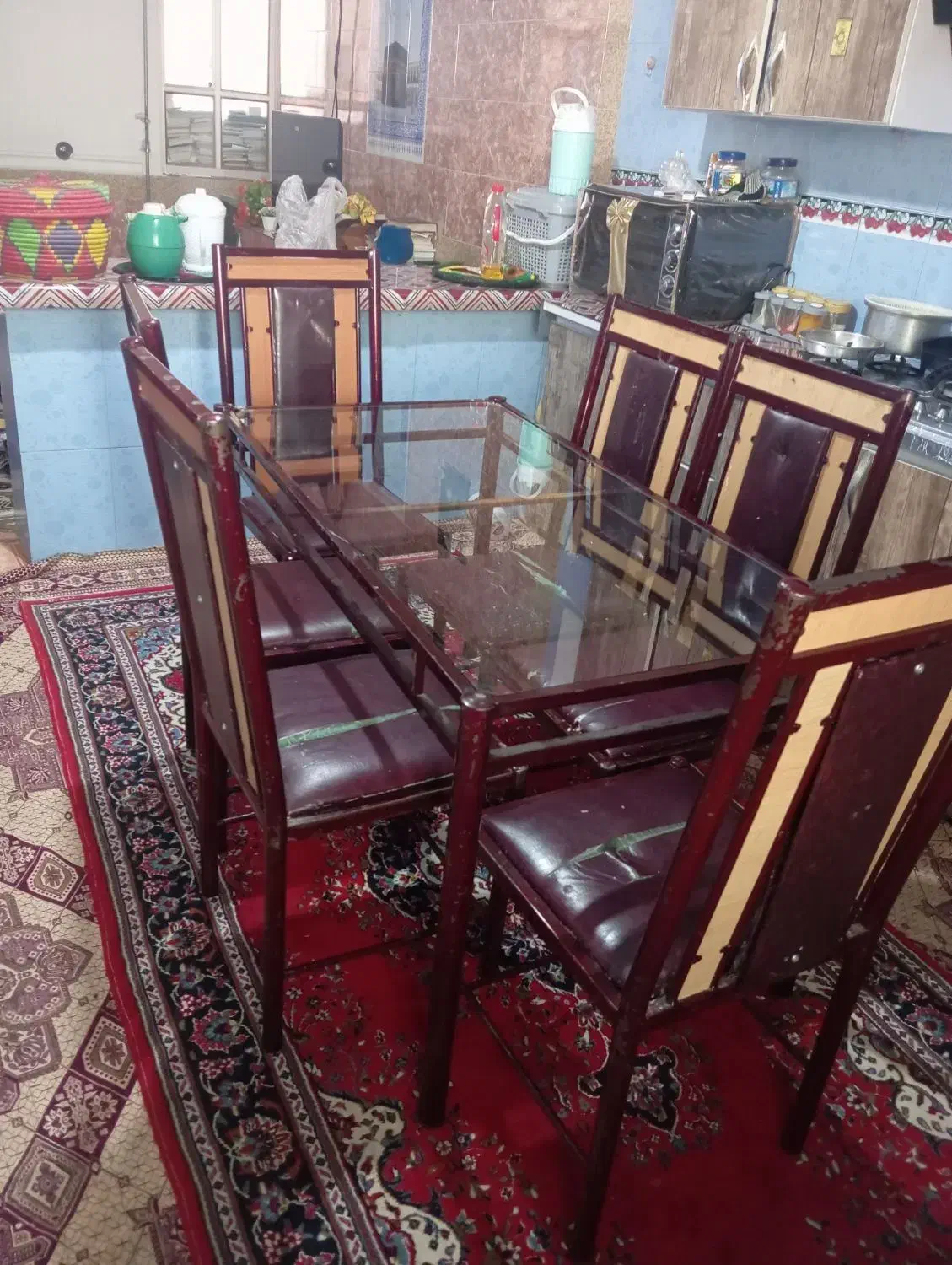 میز صندلی 6نفره|میز و صندلی غذاخوری|دهدشت, |دیوار