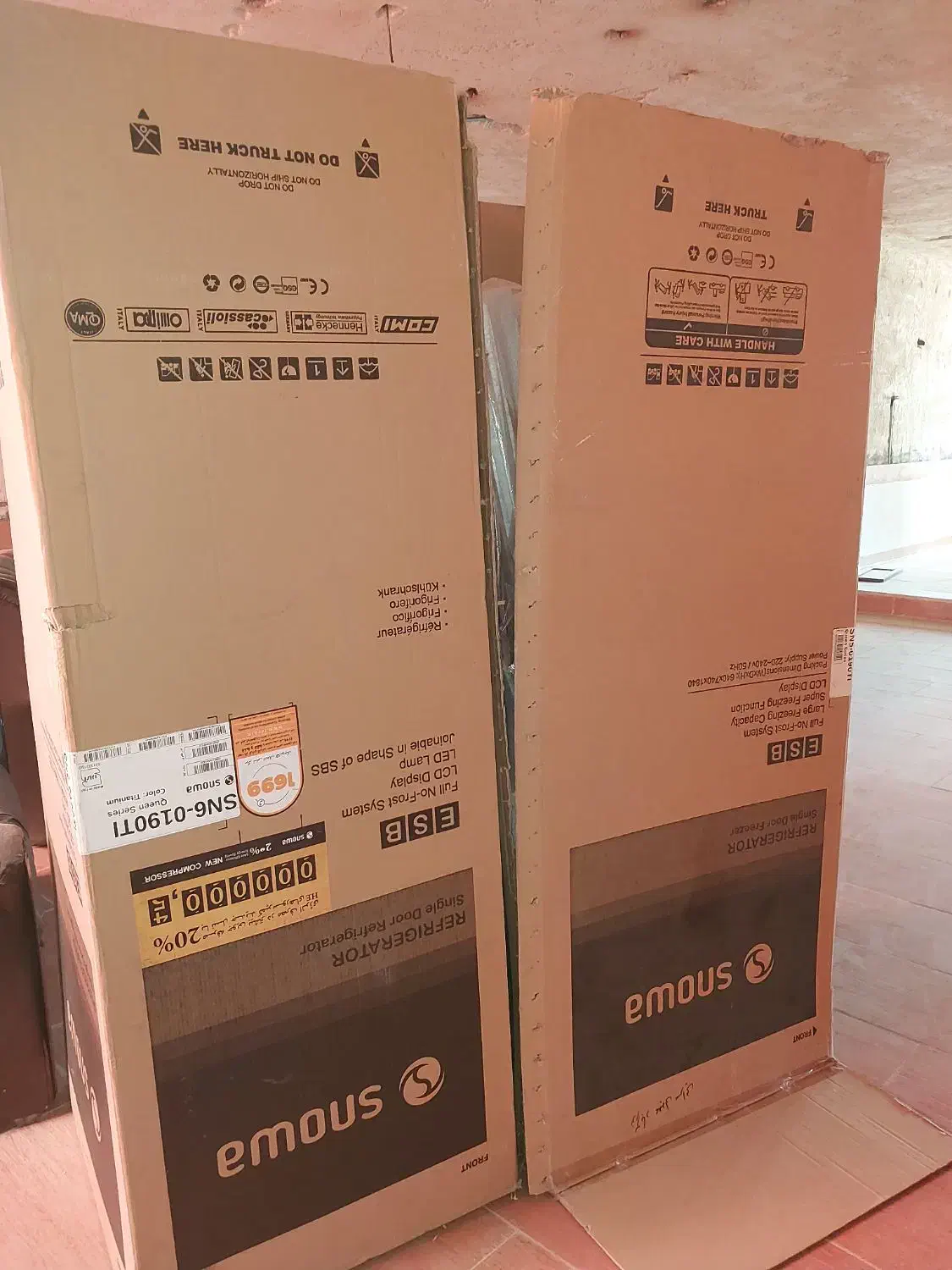 کارتون یخچال و فریزر دو قلو اسنوا|یخچال و فریزر|نورآباد, |دیوار