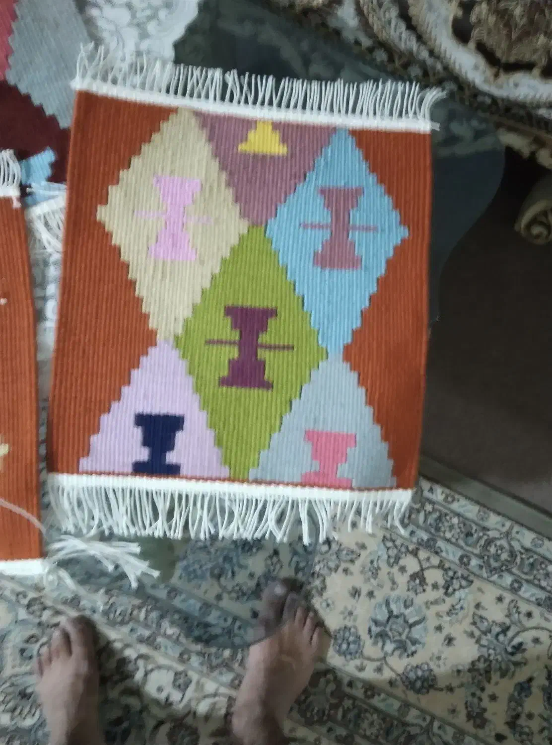 گلیم دست باف|گلیم، جاجیم، گبه|اردبیل, |دیوار