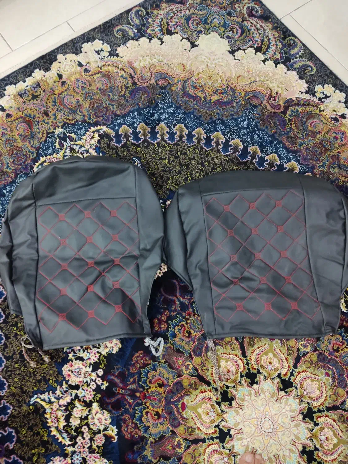 روکش صندلی چرم مشکی قرمز  ال۹۰|قطعات یدکی و لوازم جانبی|اندیشه, اندیشه فاز ۲|دیوار