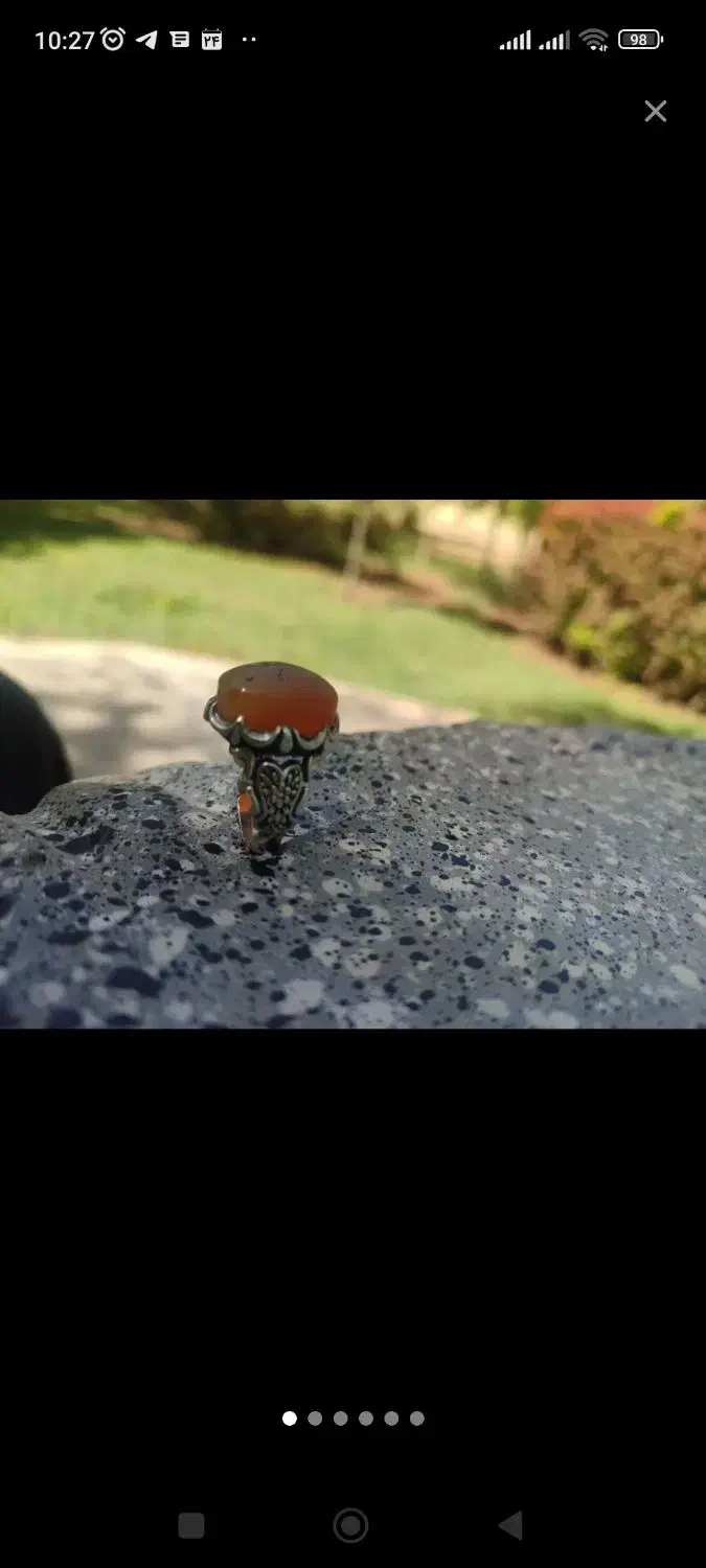 انگشتر عقیق یمن اصل پرتقالی|جواهرات|اصفهان, آفاران|دیوار