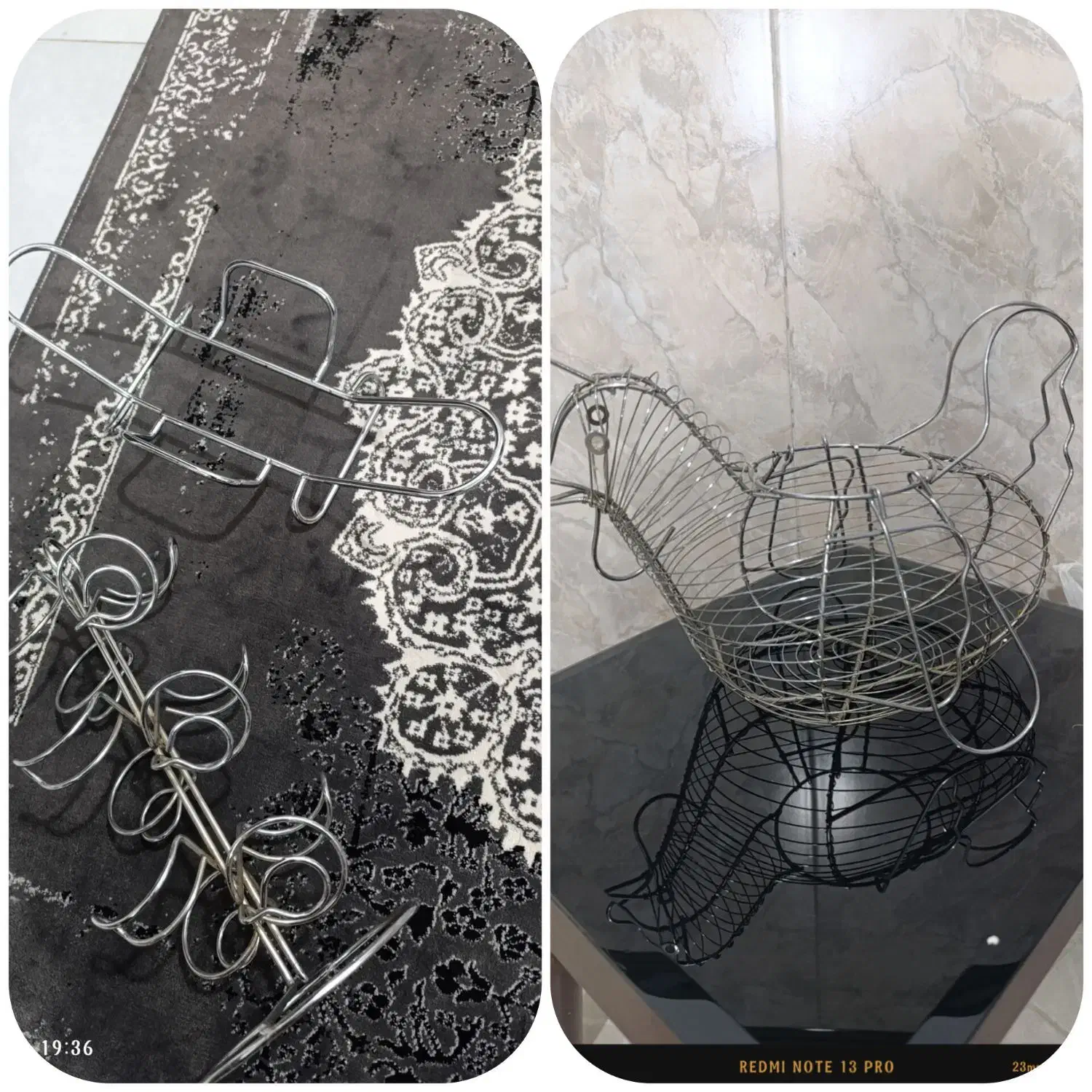 استند استیل جا لیوانی جا قابلمه ای و جا تخم مرغی|آب‌چکان و نظم‌دهنده ظروف|مشهد, خواجه ربیع|دیوار