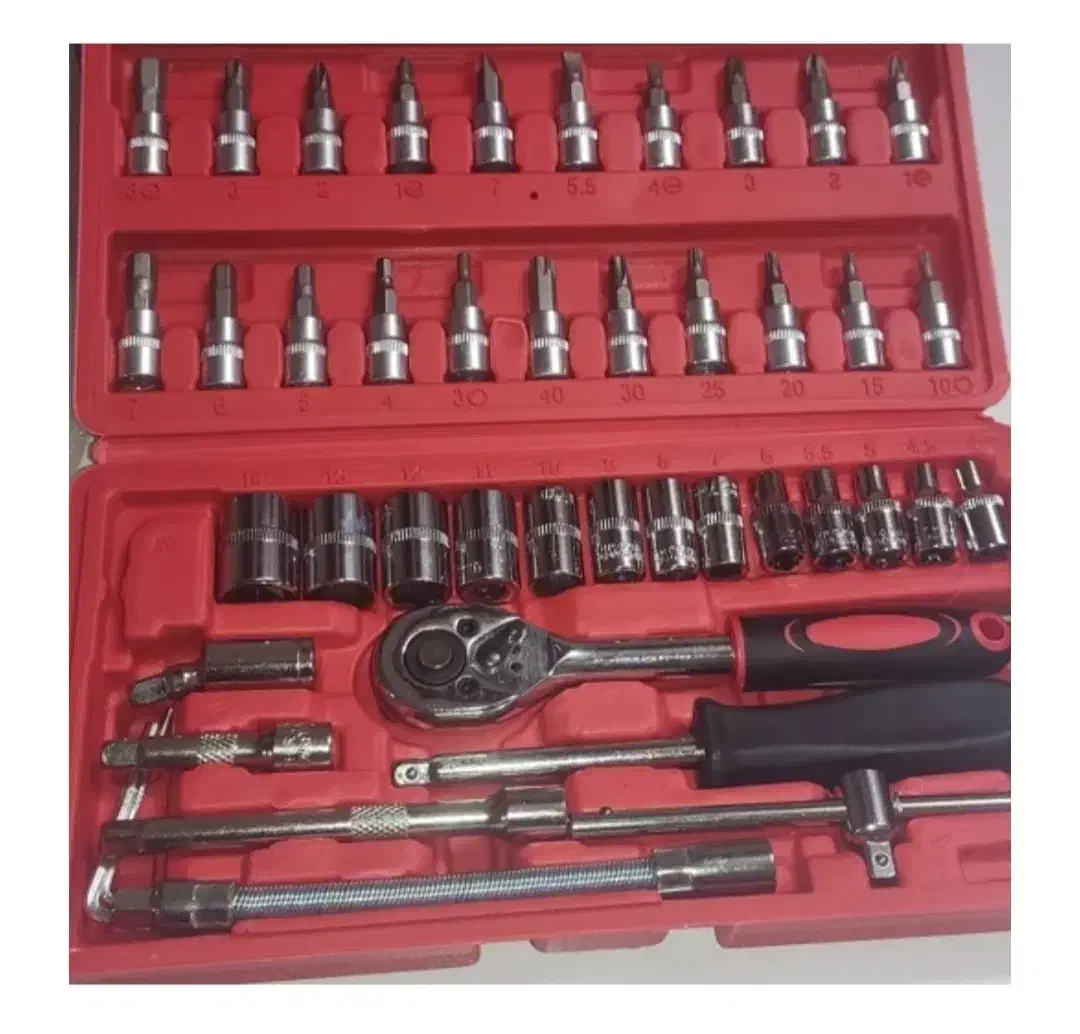 جعبه بکس 46 پارچه(کروم وانادیوم) درایو یک چهارم|ابزارآلات|شاهینشهر, سعدی جنوبی|دیوار