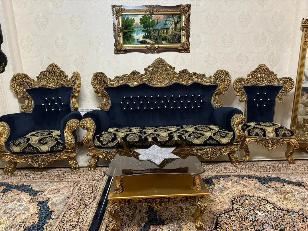 مبل نه نفره و میز نهارخوری شش نفره|مبلمان خانگی و میز عسلی|رشت, شهرک قدس|دیوار