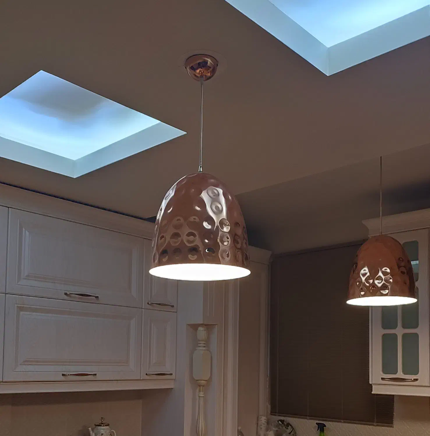 لوستر مسی رنگ وارداتی|لوستر و چراغ آویز|تهران, گلستان (شهرک راه آهن)|دیوار