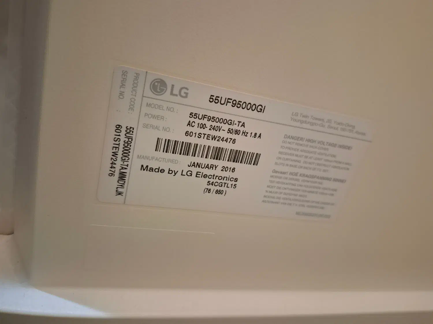 تلویزیون 55uF95000Gl-TA ( lG)|تلویزیون و پروژکتور|تهران, شمسآباد|دیوار