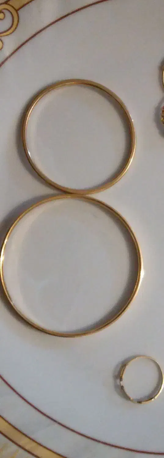 النگو سایز 2 و النگو بچه گانه وانگشتر|جواهرات|دهدشت, |دیوار