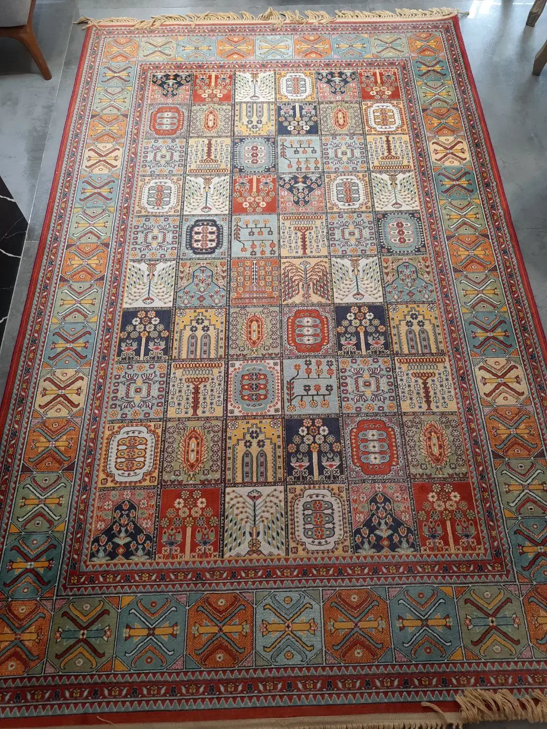 فرش طرح ابریشم  ماشینی درحدنوبسیارتمیز|فرش|اصفهان, کوی امام|دیوار