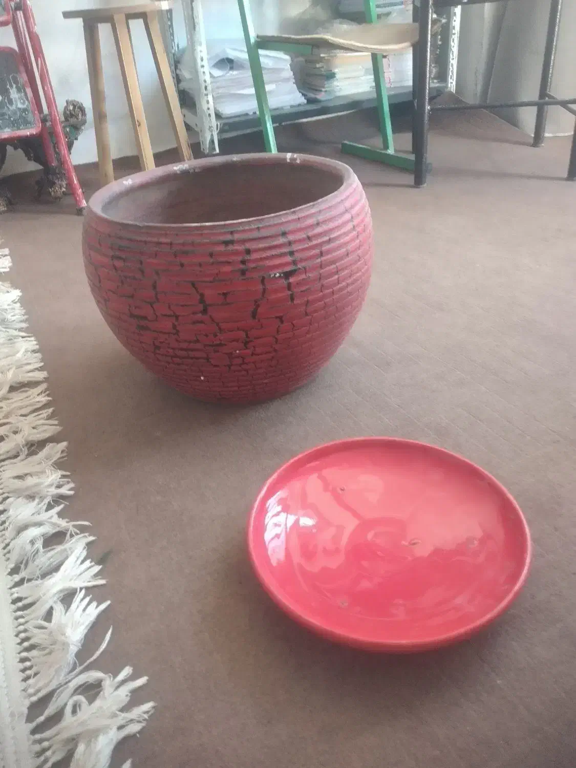 گلدان سفالی|گل مصنوعی|یاسوج, |دیوار