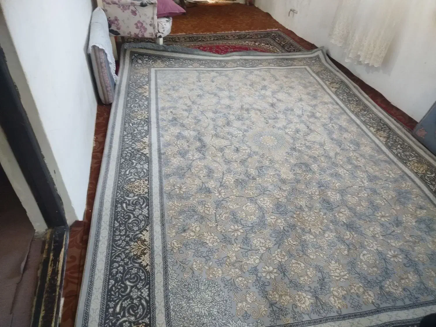 فرش طوسی ۹متری  نو|فرش|لاهیجان, کاروانسرابر|دیوار