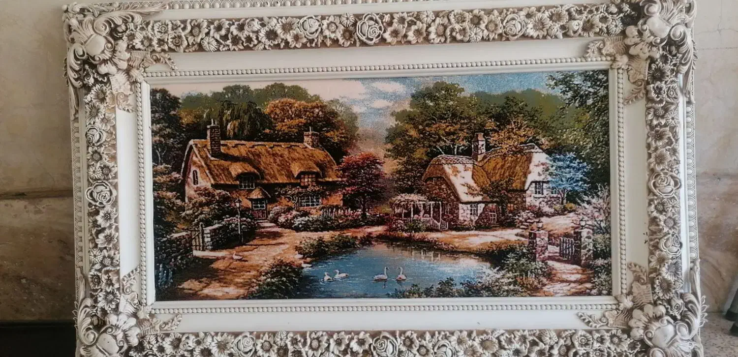 تابلو فرش طبیعت ماشینی ابعاد130عرض 80طول|تابلو فرش|اسلامشهر, شهرک سعیدیه|دیوار