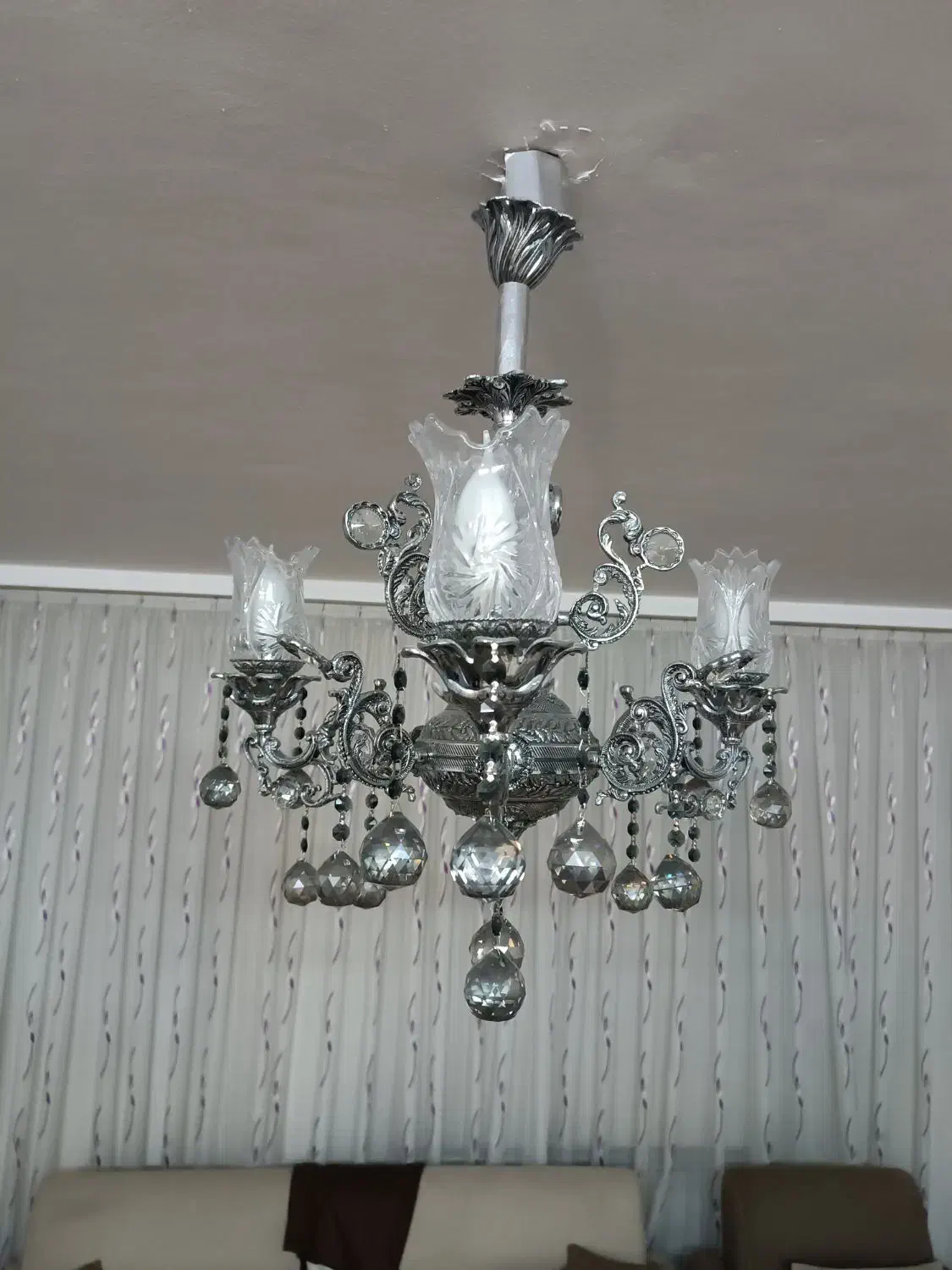 لوستر ۳ شعله|لوستر و چراغ آویز|مشهد, حسابی جنوبی (شهرک غرب)|دیوار