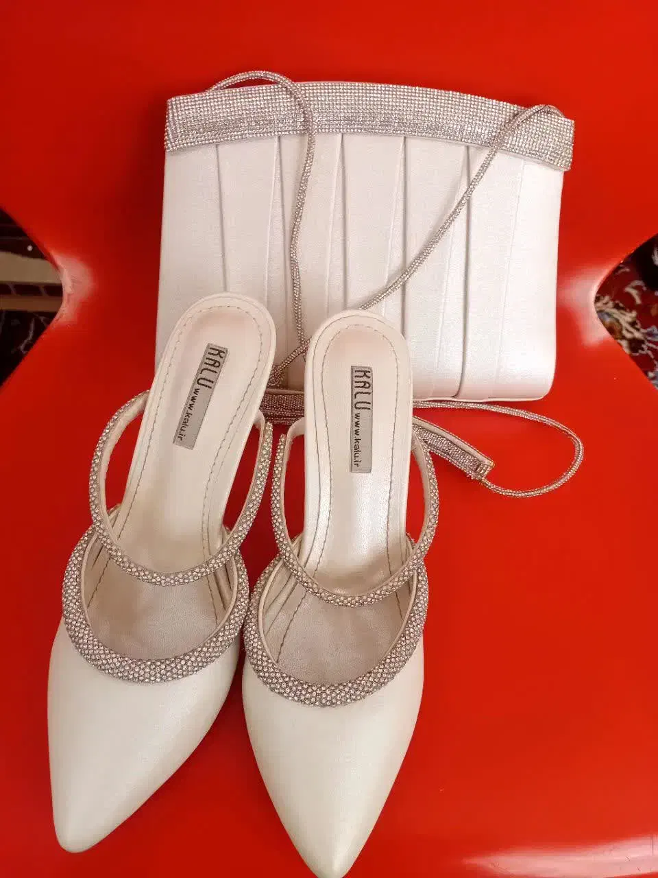 کیف وکفش ست لباس کرپ حریر پیراهن مجلسی|کیف، کفش، کمربند|خرم‌آباد, |دیوار