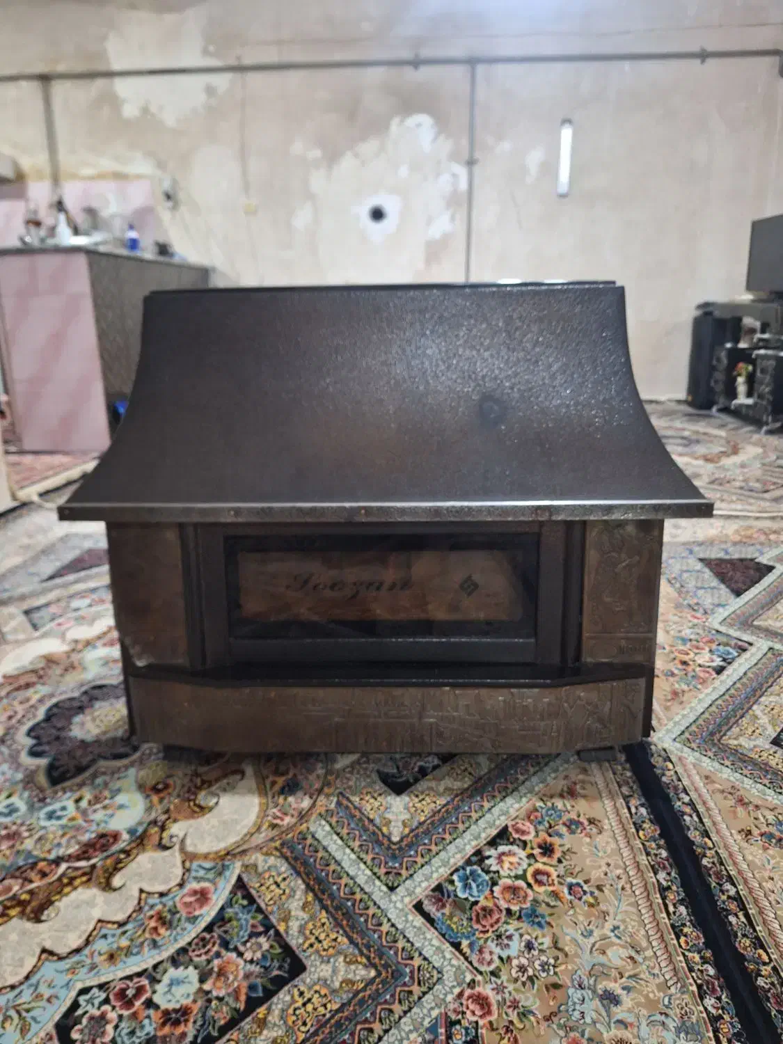 بخاری شومینه سوزان|بخاری، هیتر، شومینه|خلخال, |دیوار