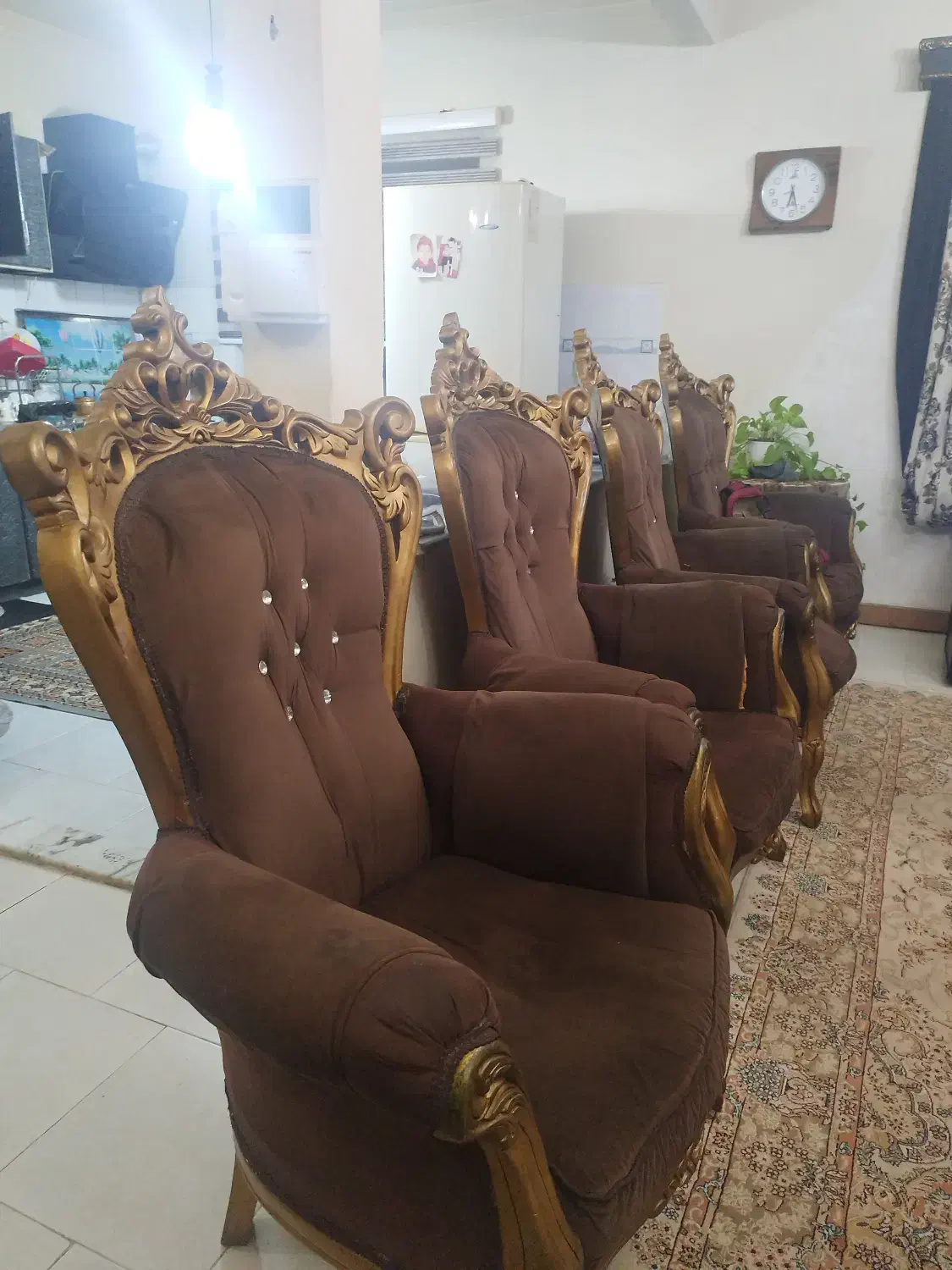 مبل سلطنتی ۹ نفره چوب راش|مبلمان خانگی و میز عسلی|چالوس, |دیوار